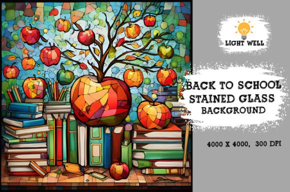 Download Stained Glass Back to School Background - Back to school Collection