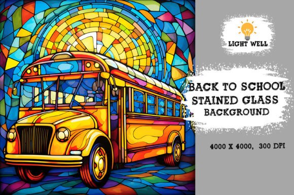 Download Stained Glass Back to School Background - Back to school Collection