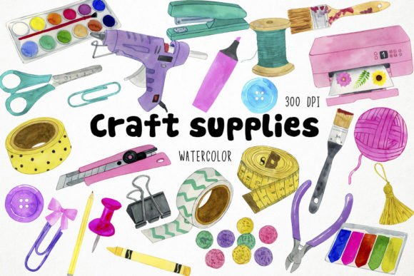 Download Watercolor Craft Clipart, Crafting - Crafting Collection