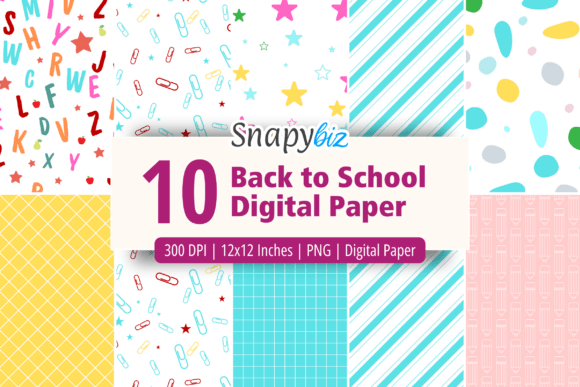 Download Back to School Seamless Digital Paper - Back to school Collection