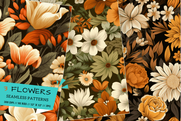 Download Floral Seamless Patterns, Retro Patterns - Retro patterns Collection