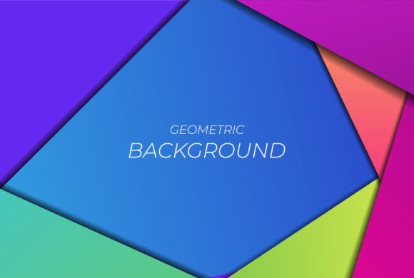 Download Geometric Paper Cut Colorful Background - Colorful Collection