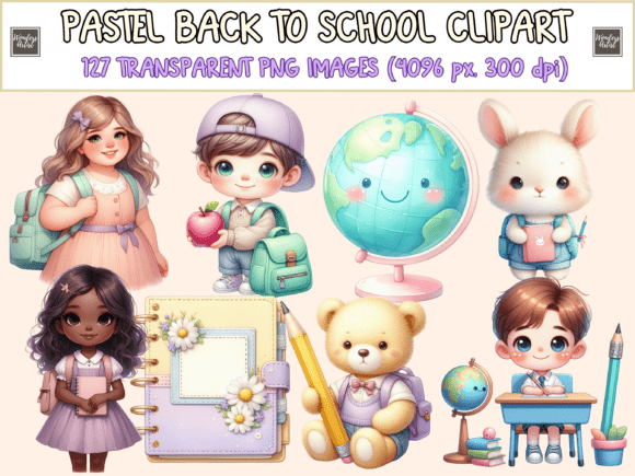 Download Pastel Back to School Clipart - Back to school Collection