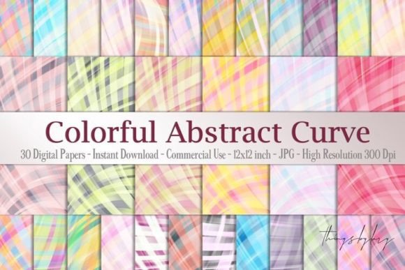 Download Colorful Pastel Curve Geometric Paper - Colorful Collection