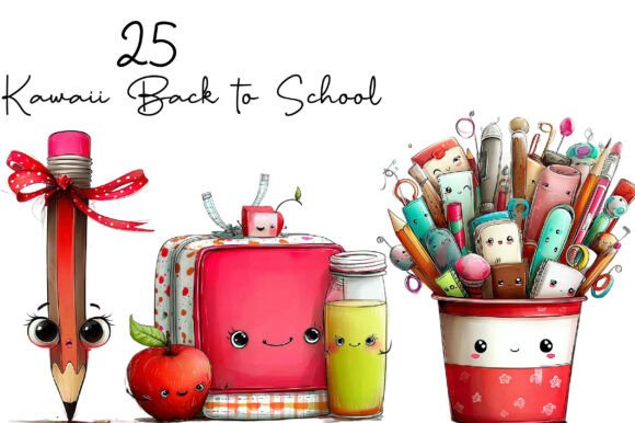 Download Kawaii Back to School Clipart Bundle - Back to school Collection