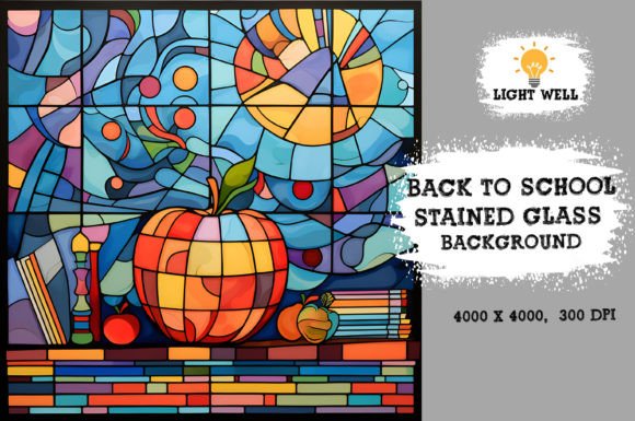 Download Stained Glass Back to School Background - Back to school Collection