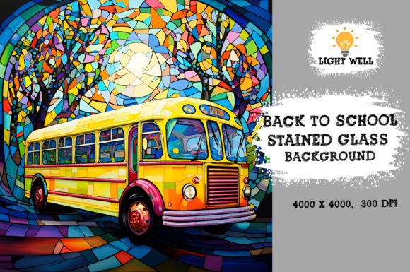 Download Stained Glass Back to School Background - Back to school Collection