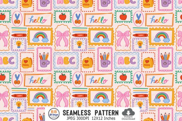 Download Preppy Back to School Pattern Seamless - Back to school Collection