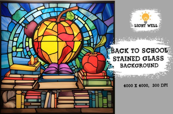 Download Stained Glass Back to School Background - Back to school Collection