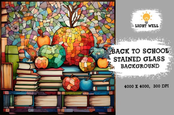 Download Stained Glass Back to School Background - Back to school Collection