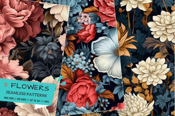 Download Classic Floral Patterns, Retro Patterns - Retro patterns Collection